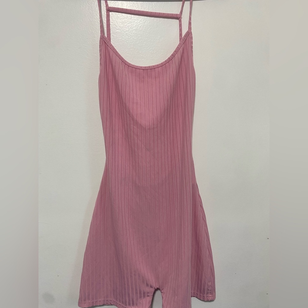 SHEIN Pink Backless Dress